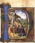 Nativity Canvas Paintings - Nativity (in an Antiphonary)